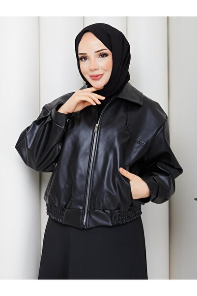 IJAN GiYiM Bomber Leather Oversize Jacket