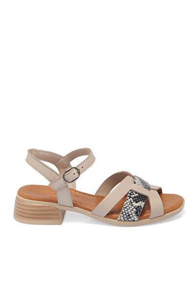 Tergan Bej Hakiki Deri Kadın Sandalet - K25Y1SN67932-Q5Q