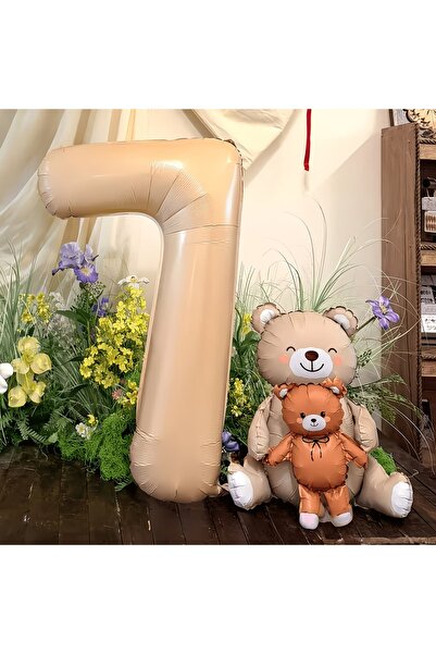 DÜVENCİ TİCARET Σετ μπαλόνια γενεθλίων με αριθμητικά φύλλα αλουμινίου και κου...