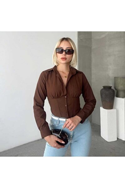 Kadın Korse Crop Gömlek