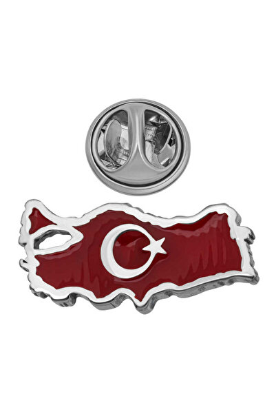 Generic Brand 925 Sterling Silver Turkey Map Badge
