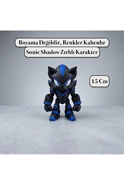 3DcraftTr Sonic Shadow Zırhlı Karakter Heykeli - Koleksiyonluk Oyuncu Figürü ...