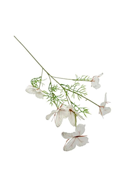 AFO Τεχνητή Γιρλάντα με Πεταλούδες και Πρασινάδα Λευκή 77εκ.