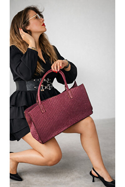 Tuvita Collection Bodrum حقيبة كتف نسائية مصنوعة يدويًا بالكامل من الجلد الحقيقي