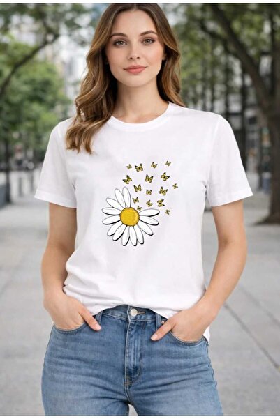 DİVİN Paris Modeli New Season Printed Fabric Oversize Tshirt