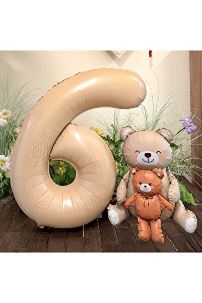 DÜVENCİ TİCARET Σετ μπαλόνια γενεθλίων με αριθμητικά φύλλα αλουμινίου και κου...