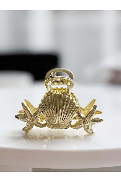 Venus Design Μεταλλική πόρπη μάνταλου σε σχήμα κοχυλιού και αστεριού