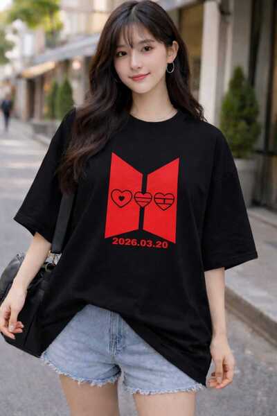 PAVRO Arirang World Tour BTS Printed Oversized T-Shirt