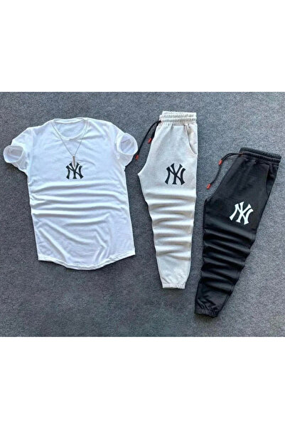 FS CABİN Unisex T-shirt - Sweatpants - Shorts 3-Piece Summer Sweat Suit Combi...