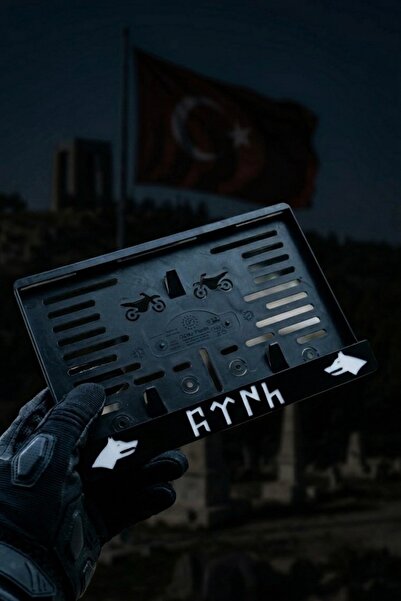 Yalıgraf Reklam Tabela Göktürk Kurt Figürlü 3D Parlak Pleksi Motor Plakalık M...