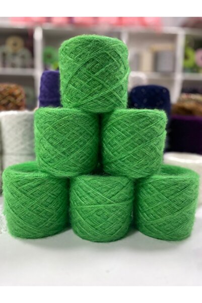 Hand knitting yarn moher acrylic color spring green visual clear 600gr