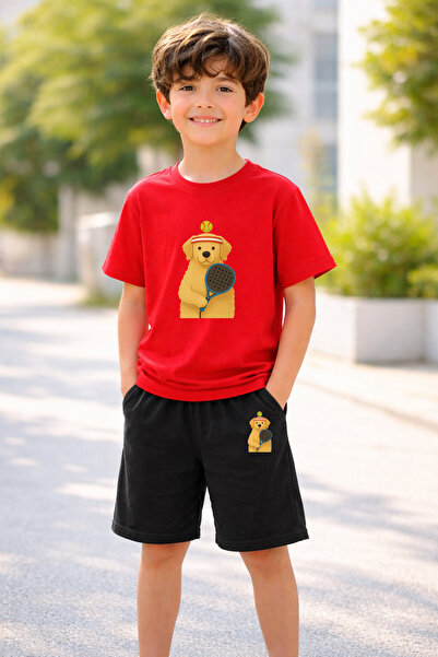 LORVEX Σετ μπλουζάκι και σορτς για αγόρια και κορίτσια, 100% βαμβάκι, καλοκαι...