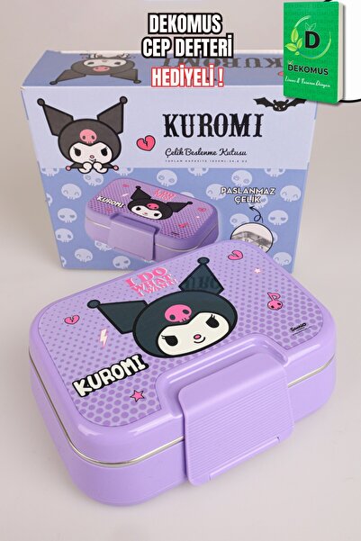 kuromi x Κουτί φαγητού από ανοξείδωτο ατσάλι 2 επιπέδων, με άδεια χρήσης Dark...