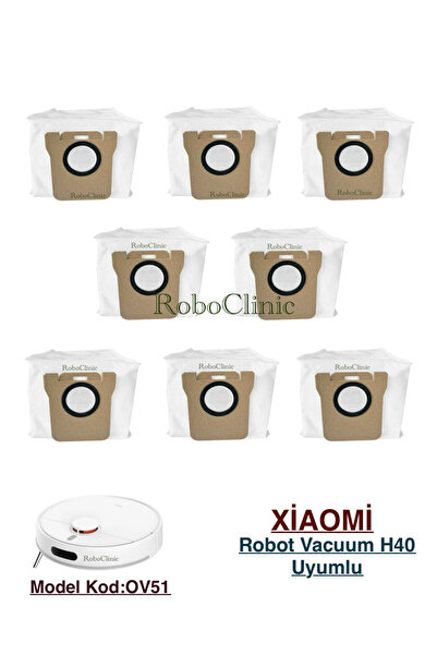 Roboclinic كيس غبار بديل متوافق مع مكنسة Xiaomi Mi Vacuum Mop H40 الروبوتية -...