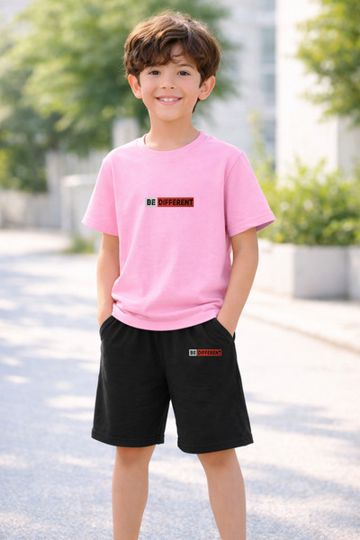 LORVEX Σετ μπλουζάκι και σορτς για αγόρια και κορίτσια, 100% βαμβάκι, καλοκαι...