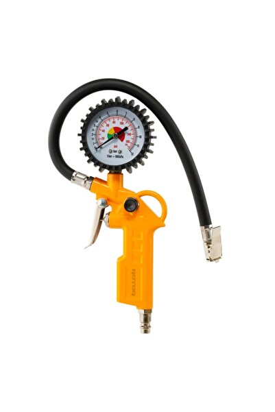 Rotor Πιστόλι συμπιεστή με μανόμετρο, για φούσκωμα ελαστικών αυτοκινήτου