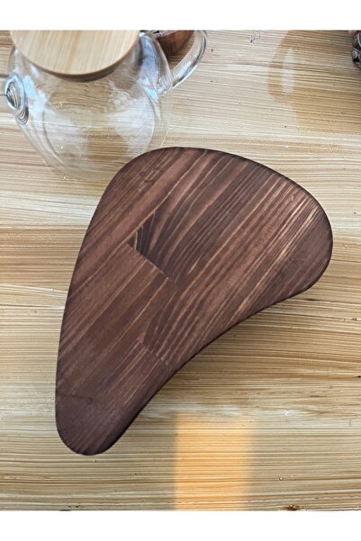 Armoni Wooden Presentation Plate-Serving Plate with Footed Drop Model Medium Size