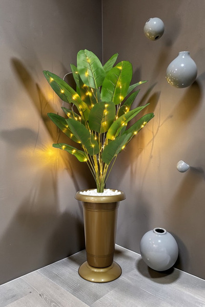 Yapay Starliçe 1.1 Metre - Yapay Çiçek - Ledli - Salon Bitkisi - Yapay Muz