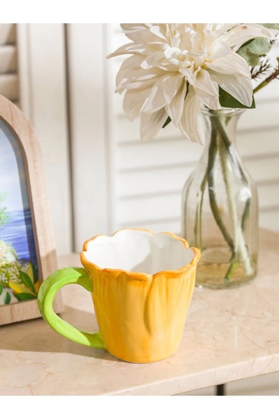 LC Waikiki LCW HOME Karışık Çiçek Figürlü Seramik Kupa 210 Ml