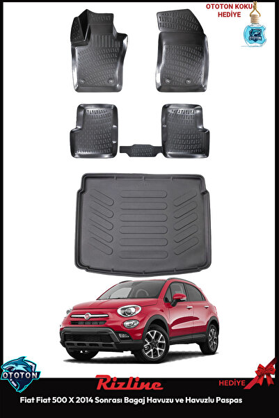 Rizline Fiat Fiat 500 X 2014 Sonrası Bagaj Havuzu&Havuzlu Paspas ve TON KOKU