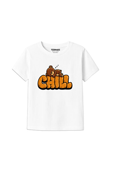 Yoo Street Chill Bear T-Shirt for Unisex Kids – 100% Cotton Multiple Colors –...