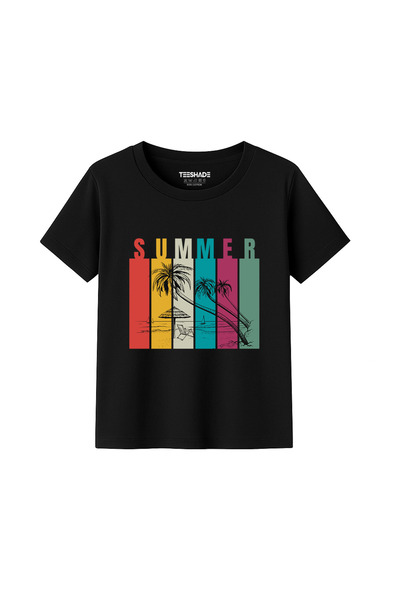 Yoo Street Summer Sunset T-Shirt for Unisex Kids – 100% Cotton Multiple Color...