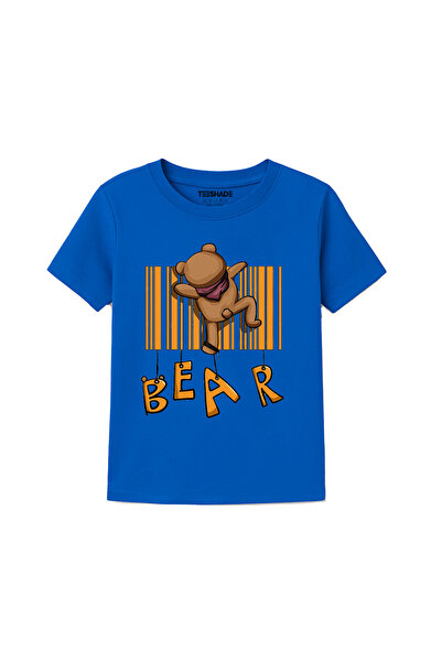 Yoo Street Bear T-Shirt for Unisex Kids – 100% Cotton Multiple Colors – Sizes...