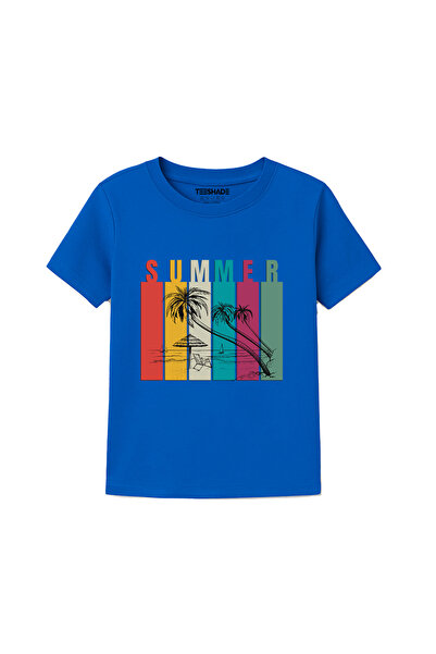 Yoo Street Summer Sunset T-Shirt for Unisex Kids – 100% Cotton Multiple Color...