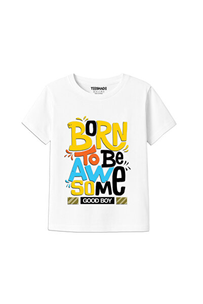 Yoo Street Born To Be Awesome T-Shirt for Unisex Kids – 100% Cotton Multiple ...