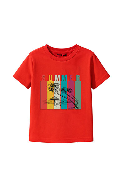 Yoo Street Summer Sunset T-Shirt for Unisex Kids – 100% Cotton Multiple Color...