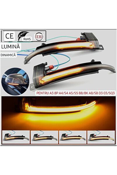 CerCip Δυναμικοί Ενδείξεις Καθρέφτη AUDI B8, A4 S4 2008-2009, A5 S5, A6 S6, A...