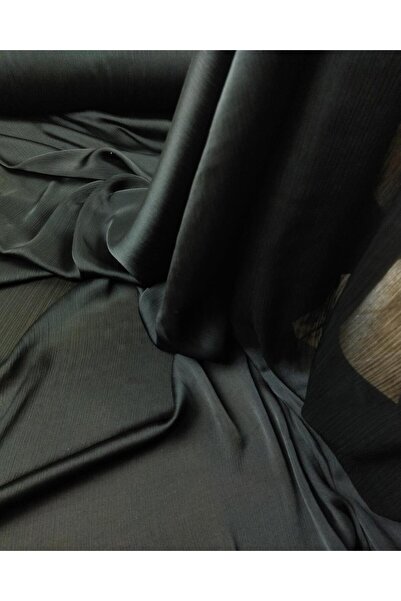 Kumaş Parça Ύφασμα Σιφόν Σατέν Yoryo σε Μαύρο Χρώμα 160x200εκ.