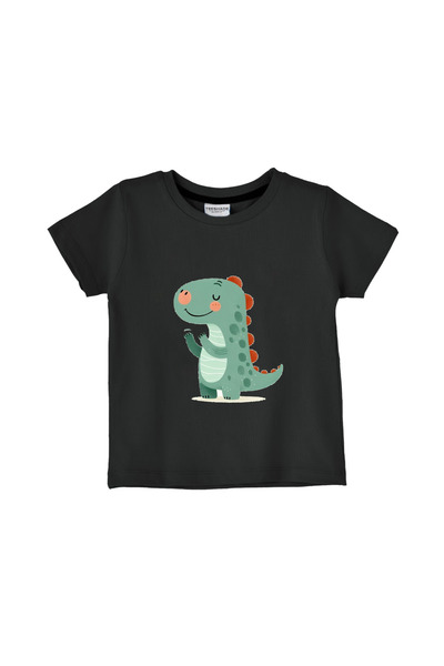 Yoo Street Green Cute Dino T-Shirt for Unisex Kids – 100% Cotton Multiple Col...