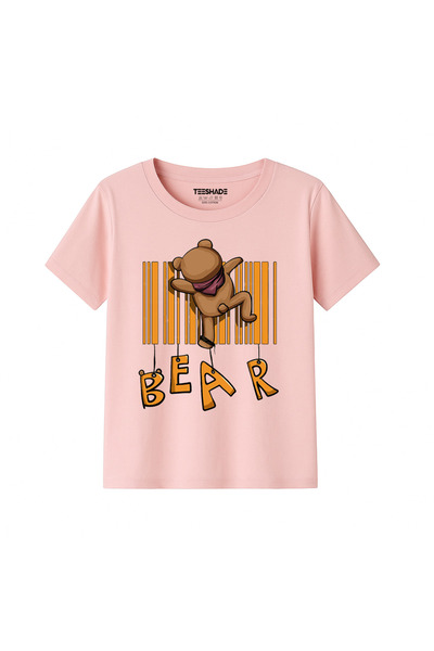 Yoo Street Bear T-Shirt for Unisex Kids – 100% Cotton Multiple Colors – Sizes...