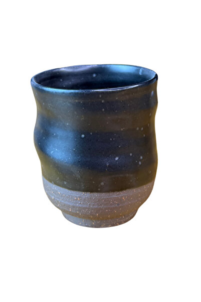 OYW Handmade Black Coffee Mug Ceramic Cup