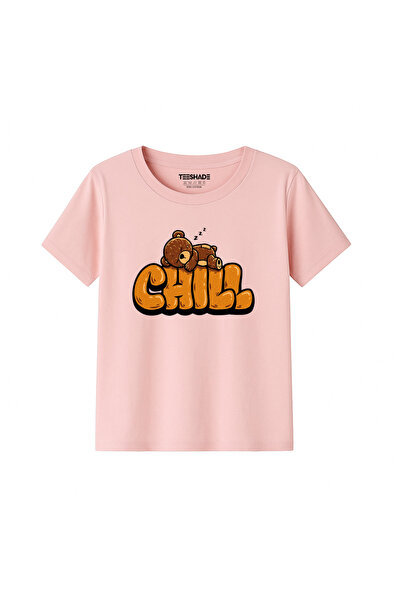 Yoo Street Chill Bear T-Shirt for Unisex Kids – 100% Cotton Multiple Colors –...
