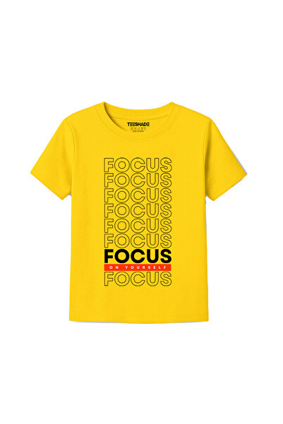 Yoo Street Focus On Yourself T-Shirt for Unisex Kids – 100% Cotton Multiple C...