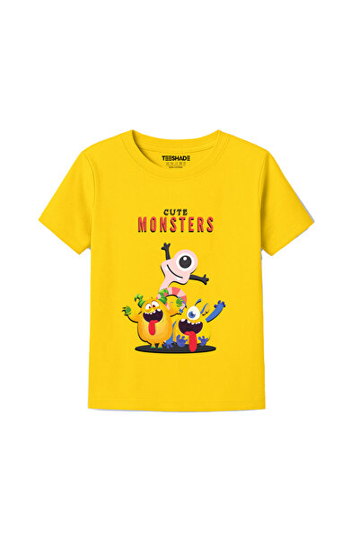 Yoo Street Cute Monster T-Shirt for Unisex Kids – 100% Cotton Multiple Colors...