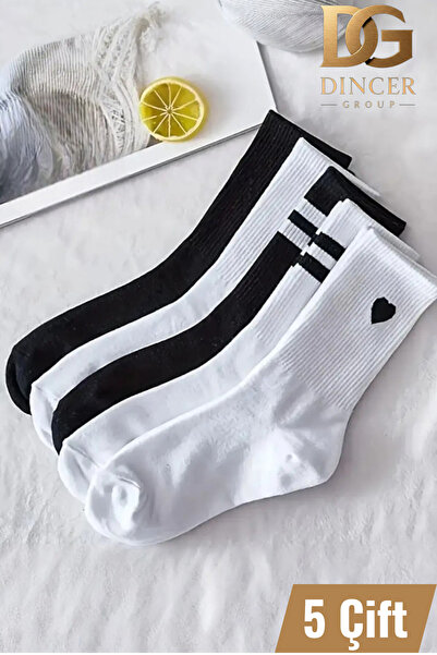DINCERGROUP Dincer Group Unisex 5 Pairs Premium Quality Hoop and Loop Striped...