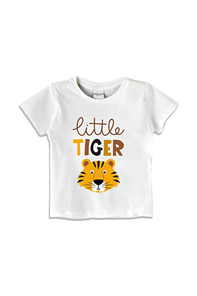 Yoo Street Cute Little Tiger T-Shirt for Unisex Kids – 100% Cotton Multiple C...