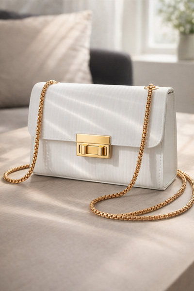 LAREON Γυναικεία κομψή τσάντα χειρός και ώμου με αλυσίδα με σχέδιο ελαφριάς γ...