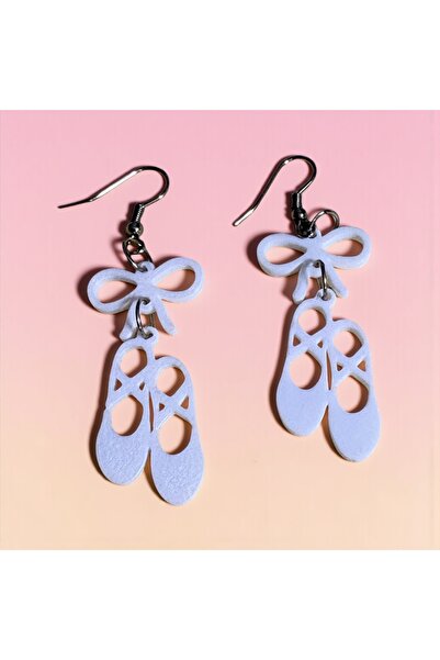 Major Hobi 3D Printing Bow Detailed Babet Earrings Lightweight Stylish Design...