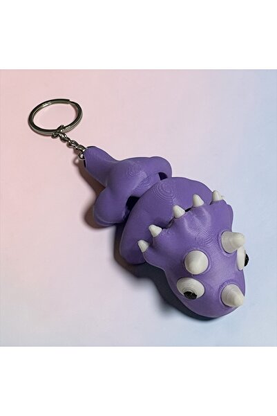 Major Hobi 3D Printing Cute Monster Keychain – Purple Fantastic Figure Keychain