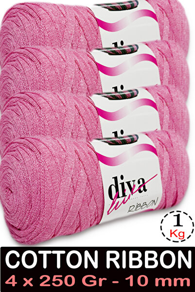 Diva İplik Cotton Ribbon - 1 kg - 10 mm - Pack of 4 - 229