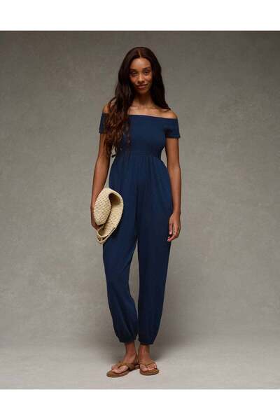 AMERICAN EAGLE AE Sunchaser Off-the-Shoulder Jumpsuit