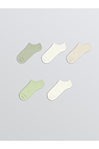 LC Waikiki Rmz Gi̇yi̇m Farkiyla Women's Sneaker Socks 5-Pack