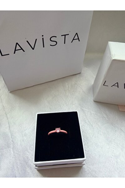 Lavista Silver Pembe Çakra Kalp Gümüş Yüzük