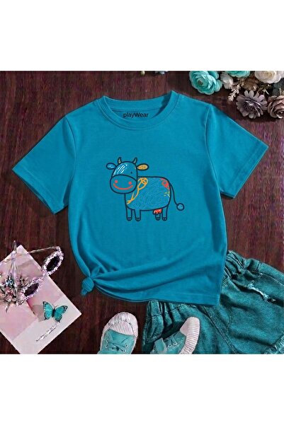 playwear Μολύβι με σχέδιο καρτούν, με στάμπα αγελάδας, 100% βαμβάκι, παιδικό ...