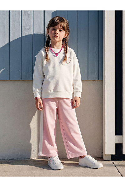 LC Waikiki Nevavm Farklı Renkler with Oval Collar Printed Girls' Soft Touch S...
