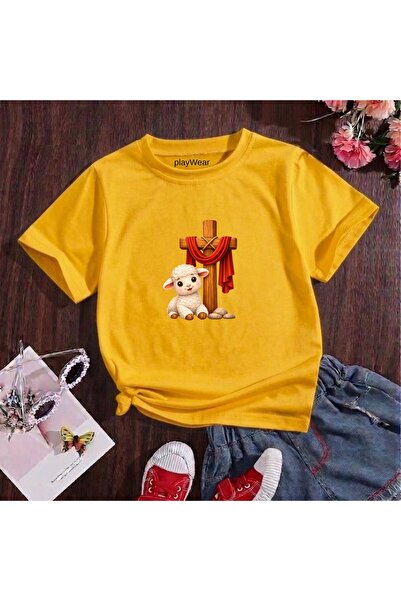 playwear Παιδικό unisex μπλουζάκι με στάμπα κατσίκας, 100% βαμβάκι, με λαιμόκ...